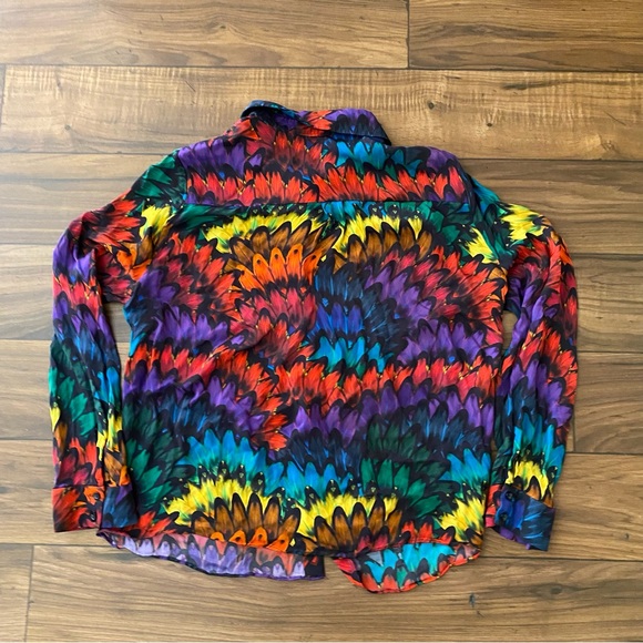 Alice + Olivia Willa Print Shirt Sz L Women’s - Picture 5 of 6